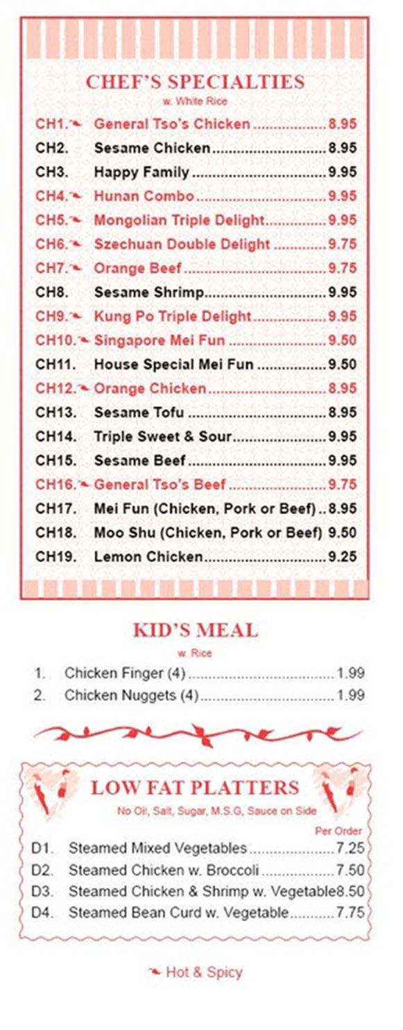 Great Wall Chinese Restaurant Menu Lincoln Ne - Page 4