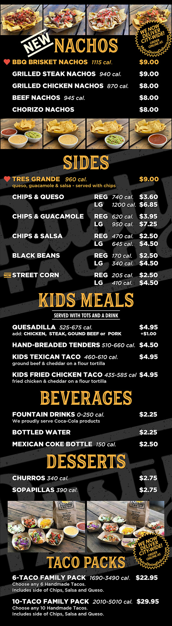 Rusty Taco Menu Order Online Delivery Lincoln NE CityWide