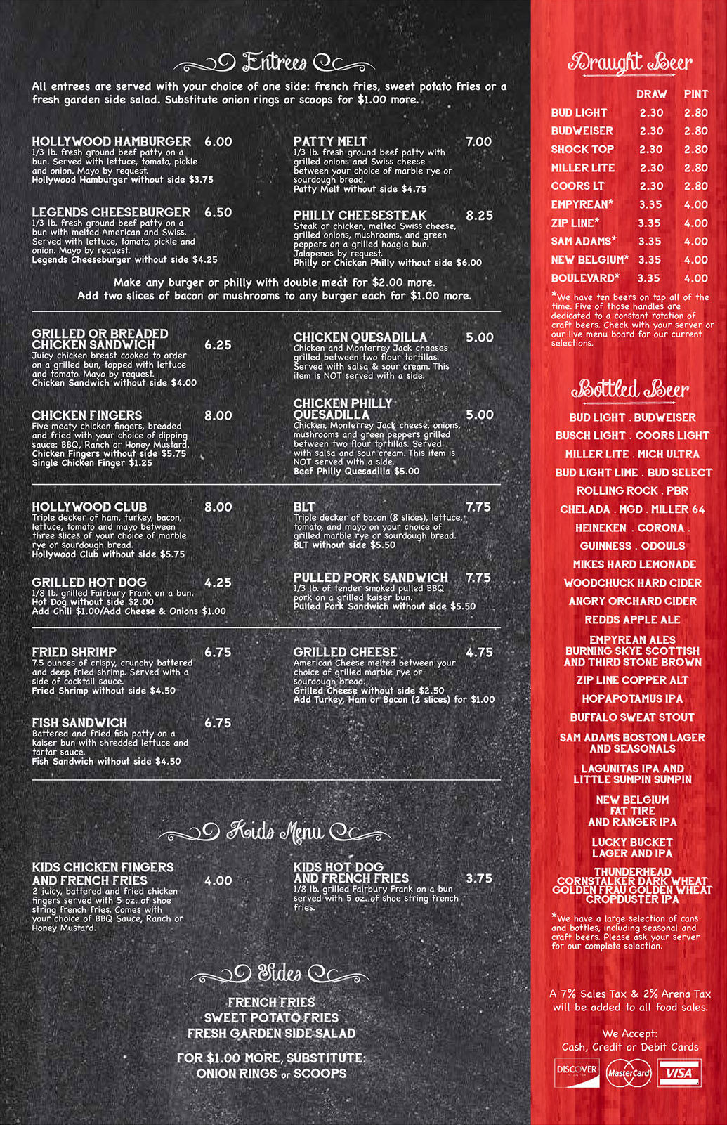 Hollywood Bowl - Legends Lounge & Grill Menu - Lincoln Nebraska - Page 2